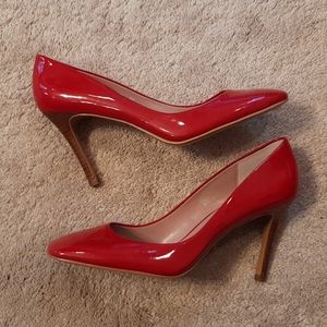 Calvin Klein Red Patent High Heels sz 8M